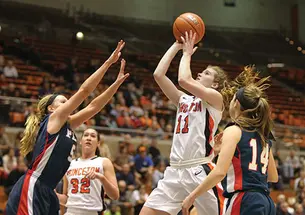 Blake Dietrick ’15 led Princeton with 14 points against Penn.