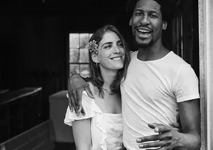 Suleika Jaouad ’10, left, and Jon Batiste