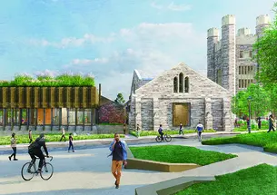 Architectural rendering of The Class of 1986 Fitness and Wellness Center