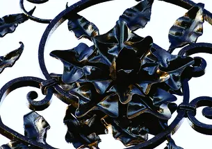 Closeup of ornamental ironwork
