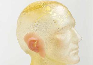 Photo of Martha Friedman’s “Bust 4, from Mummy Wheat”
