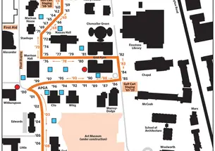 Map of the P-rade route