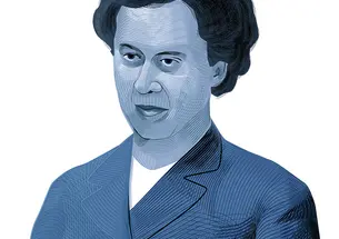 This is an illustration of Helen Baker.