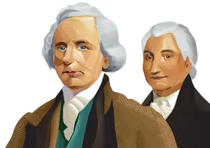 This is an illustration of Hugh Henry Brackenridge 1771 and Philip Freneau 1771