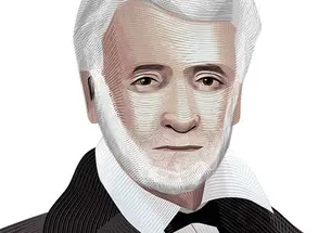 This is a headshot illustration of George Strawbridge 1802.