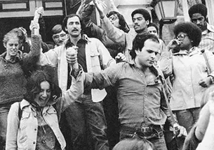 Students at a Nassau Hall sit-in in 1978.