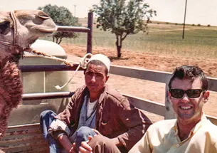 Randolph Hobler ’68 hitchhiking in Libya