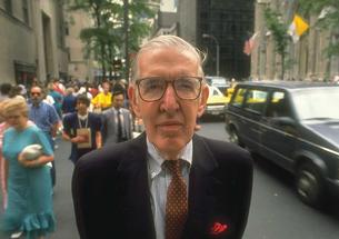 William H. “Holly” Whyte ’39 on Fifth Avenue in 1989.