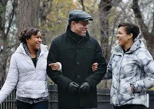 Obery M. Hendricks Jr. *95 with his granddaughters Mariam, left, and Diata.