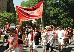 Members of the Class of ’73 march in the 2013 P-rade