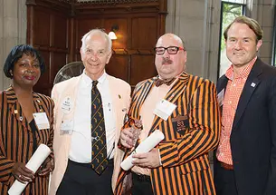 From left: Williams ’84, Wright ’51, Onyshkevych ’83, and Fiori *03