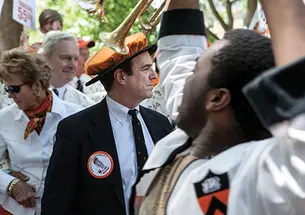 PAW writer — and P-rade marshal — Mark F. Bernstein ’83