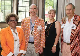 From left: Irvin ’76, Cowls ’87, Epstein ’97, and Fleming ’69