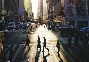 Cityscape of downtown NYC