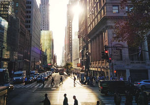Cityscape of downtown NYC