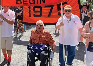 Robert Kelly ’74 says it can be “really difficult” to navigate Reunions in a wheelchair.