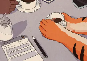 Interview over coffee