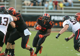 Coach Bob Surace ’90 said that when Di Andre Atwater ’16, center, has been healthy, he’s been one of the best players in the Ivy League.