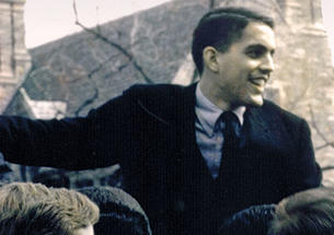 Gary Walters ’67 and his classmates celebrate Princeton’s Final Four bid in 1965.