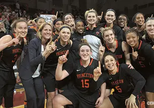 The Tigers celebrated their 30th win at the Palestra.