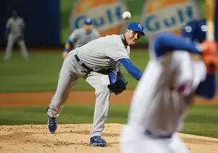Chris Young ’02 started game four of the World Series in New York.