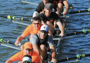 Fat Cat alumni crews rowed against undergraduates during the Princeton Chase last fall.