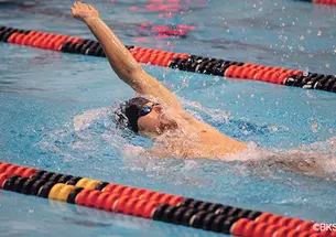 Swimmer Andrew Helber ’16 also serves as performance director of the Nassoons.