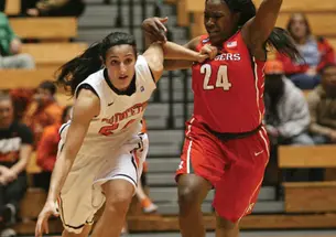 SP_WBB-Rutgers653new.jpg Niveen Rasheed ’13 led the Tigers to a 71–55 victory over Rutgers, a team they hadn’t defeated in more than 30 years.