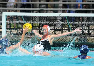 Women’s water-polo goalie Kristen Ward ’12