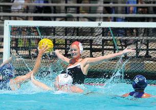 Women’s water-polo goalie Kristen Ward ’12