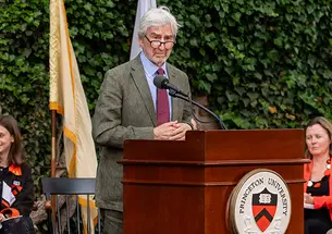 Actor Sam Waterston speaks at Class Day 2024.
