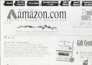 A newspaper showing the title of Amazon.com