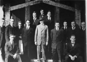 Screenshot 2024-03-06 at 10.55.06 AM.png Woodrow Wilson surrounded by undergraduates.