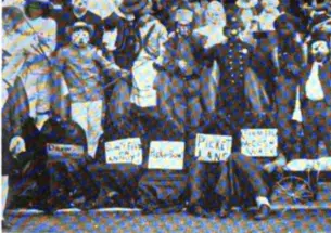 A section of the “senior parade” of ’05, showing the satiric representation of the barrier Wilson had built around Prospect. This “deeply hurt” him.