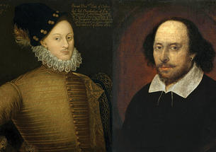 Left, Edward de Vere, the 17th earl of Oxford. Right, William Shakespeare.