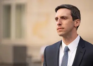 P.G. Sittenfeld leaving the courthouse in Cincinnati in October 2023