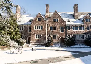 A view of Princeton’s campus in the snow.
