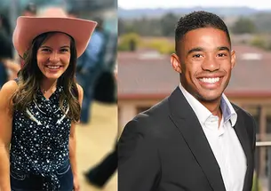 Lizzy McGee ’18, left, and Gaby Joseph ’18