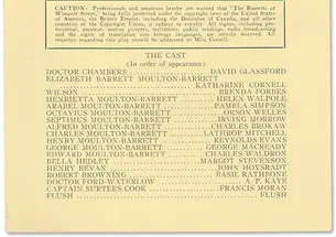 Playbill listing Orson Welles in his first American role.