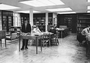 Julian Street Library in Wilcox Hall in 1962.