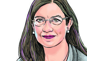 Illustration of Denise Mauzerall