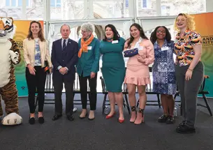 Group poses for photo