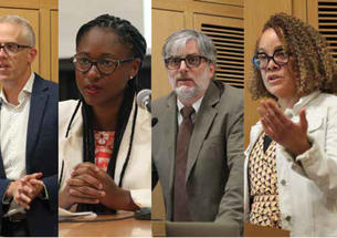 Panel members at the John Witherspoon statue debate