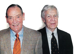 John Bogle ’51, left, and Philip Bell ’46 *56