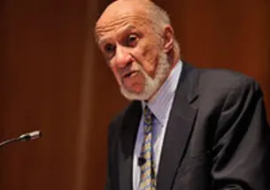 Richard Falk delivered the Edward W. Said Memorial Lecture last week. (Photo: David Dooley)