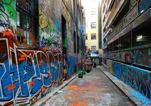 Hosier Lane is a popular locale in Melbourneâs street-art scene. (Courtesy Maggie Zhang â16)