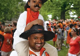 Perry LeBlanc '88 and daughter Peri. More images below.