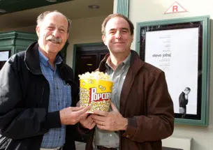 Professor Michael Littman, left, with PAW senior writer Mark F. Bernstein â83, says that Steve Jobs was a skilled designer, as well as a master of marketing. (Beverly Schaefer)