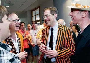 Talking with alumni at Reunions 2013 as president-elect.