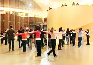 Engineering’s interdisciplinary ties are growing. Here, students perform in “Flock Logic,” a dance concert inspired by research on collective motion conducted by Naomi Ehrich Leonard ’85, the Edwin S. Wilsey Professor of Mechanical and Aerospace E